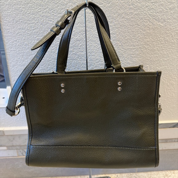 Women's Coach Leather Dempsey carryall tote cargo green D2039-1959 - Picture 8 of 12